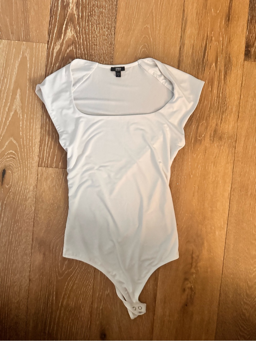 Express Scoop Neck White Bodysuit